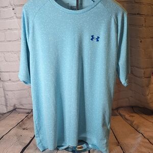 Under Armour Men's Speckled Blue Tee, Sz L